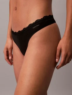 Calvin Klein String - Micro Stretch with Lace^Damen Unterhosen|Strings