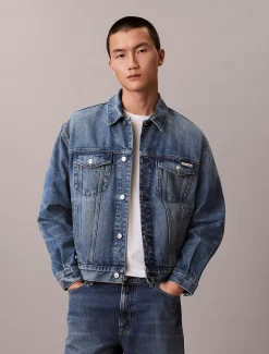 Calvin Klein 90's-Trucker-Jeansjacke^Herren Jeansjacken|JackenFrisch Eingetroffen