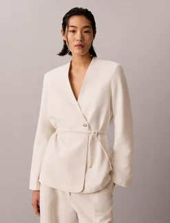 Calvin Klein Strukturierter Blazer mit Glanzoptik^Damen JackenFrisch Eingetroffen