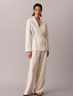 Calvin Klein Strukturierter Blazer mit Glanzoptik^Damen JackenFrisch Eingetroffen