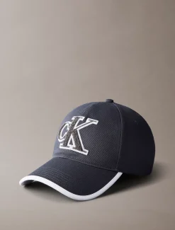 Calvin Klein Strukturiertes Baseballcap mit Monogramm^Herren Kappen & MützenFrisch Eingetroffen