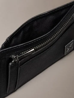 Calvin Klein Strukturiertes Kartenetui mit Emblem-Logo^Herren Geldbörsen & Kartenetuis