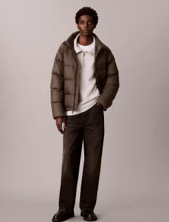 Calvin Klein Sweatshirt aus angerautem Rippenstoff mit Viertelreißverschluss und Emblem-Logo^Herren Hoodies & Sweatshirts