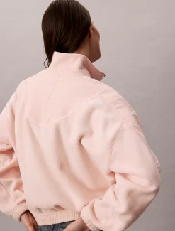 Calvin Klein Sweatshirt aus Fleece mit Reißverschluss am Hals^Damen Sweatshirts & Hoodies