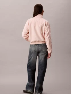 Calvin Klein Sweatshirt aus Fleece mit Reißverschluss am Hals^Damen Sweatshirts & Hoodies