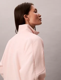 Calvin Klein Sweatshirt aus Fleece mit Reißverschluss am Hals^Damen Sweatshirts & Hoodies