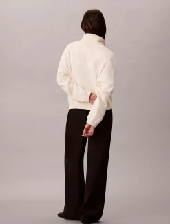 Calvin Klein Sweatshirt aus Fleece mit Reißverschluss am Hals^Damen Sweatshirts & Hoodies