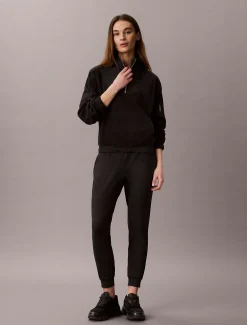 Calvin Klein Sweatshirt aus Fleece mit Reißverschluss am Hals^Damen Sweatshirts & Hoodies