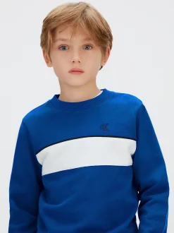 Calvin Klein Sweatshirt im Blockfarben-Design^Kinder Hoodies & Pullover|Kleidung