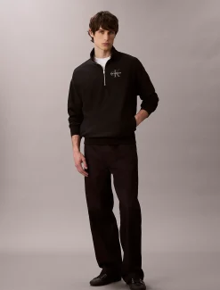 Calvin Klein Sweatshirt mit Reißverschluss aus hochwertigem Frottee^Herren Hoodies & Sweatshirts