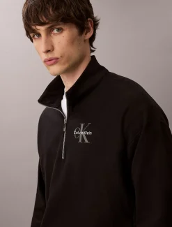 Calvin Klein Sweatshirt mit Reißverschluss aus hochwertigem Frottee^Herren Hoodies & Sweatshirts