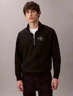 Calvin Klein Sweatshirt mit Reißverschluss aus hochwertigem Frottee^Herren Hoodies & Sweatshirts