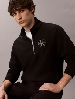Calvin Klein Sweatshirt mit Reißverschluss aus hochwertigem Frottee^Herren Hoodies & Sweatshirts