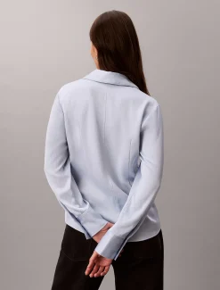Calvin Klein Tailliertes Hemd aus gehämmertem Satin^Damen Hemden & Blusen
