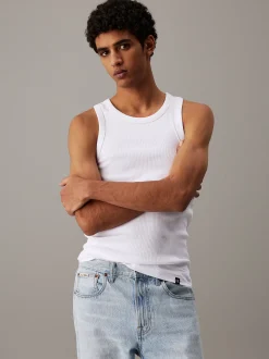 Calvin Klein Tanktop aus gerippter Baumwolle^Herren T-shirts