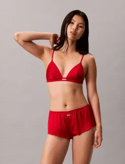 Calvin Klein Tap Shorts aus Satin - Lunar New Year^Damen Unterhosen