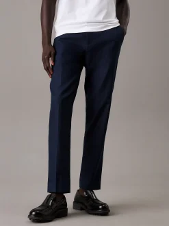 Calvin Klein Tapered Fit Hose aus einem Leinen-Lyocell-Mix^Herren Hosen & Shorts
