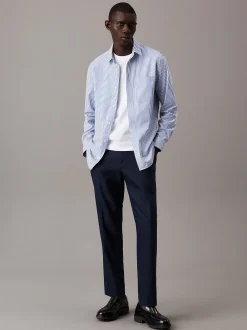 Calvin Klein Tapered Fit Hose aus einem Leinen-Lyocell-Mix^Herren Hosen & Shorts