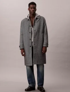 Calvin Klein Tech-Mantel aus Wollgemisch^Herren Mäntel