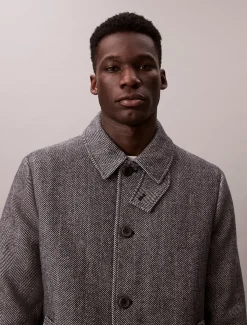 Calvin Klein Tech-Mantel aus Wollgemisch^Herren Mäntel