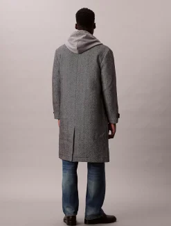 Calvin Klein Tech-Mantel aus Wollgemisch^Herren Mäntel