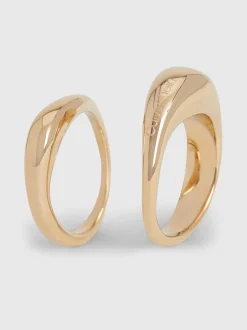 Calvin Klein 2-teiliges Ring-Set in organischer Form^Damen Uhren & Schmuck