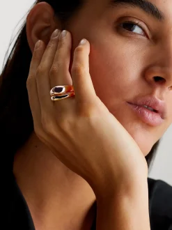 Calvin Klein 2-teiliges Ring-Set in organischer Form^Damen Uhren & Schmuck