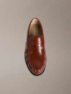 Calvin Klein Theo - Penny Loafers aus Leder mit Bundfalten^Herren Business Schuhe