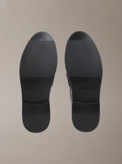 Calvin Klein Theo - Penny Loafers aus Leder mit plissiertem Zehenbereich^Damen Flache Schuhe