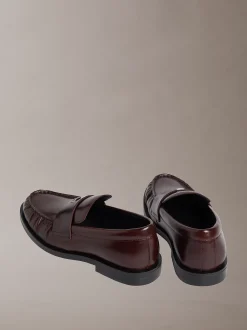 Calvin Klein Theo - Penny Loafers aus Leder mit plissiertem Zehenbereich^Damen Flache Schuhe