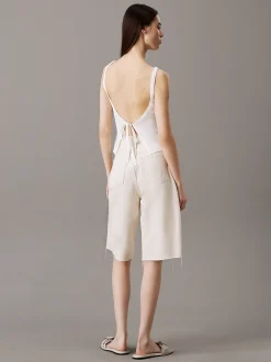 Calvin Klein Top zum Binden aus weichem Strick^Damen Strickdesigns