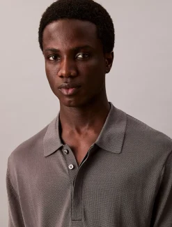 Calvin Klein Transparenter Polo-Pullover^Herren Hemden & Poloshirts|Strickdesigns