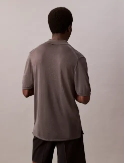 Calvin Klein Transparenter Polo-Pullover^Herren Hemden & Poloshirts|Strickdesigns