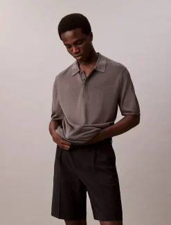 Calvin Klein Transparenter Polo-Pullover^Herren Hemden & Poloshirts|Strickdesigns