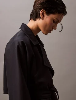 Calvin Klein Trench Coat aus Woll-Twill^Damen Mäntel|Stepp Jacken