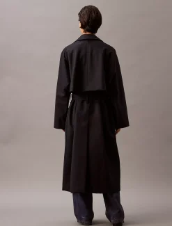 Calvin Klein Trench Coat aus Woll-Twill^Damen Mäntel|Stepp Jacken
