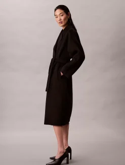 Calvin Klein Trenchcoat mit Gürtel aus Wolle^Damen Mäntel