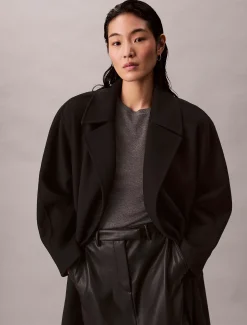 Calvin Klein Trenchcoat mit Gürtel aus Wolle^Damen Mäntel