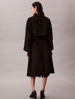 Calvin Klein Trenchcoat mit Gürtel aus Wolle^Damen Mäntel