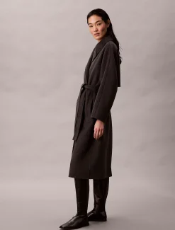 Calvin Klein Trenchcoat mit Gürtel aus Wolle^Damen Mäntel