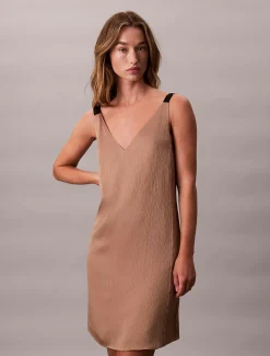 Calvin Klein Trägerkleid mit V-Ausschnitt^Damen Kleider & Röcke