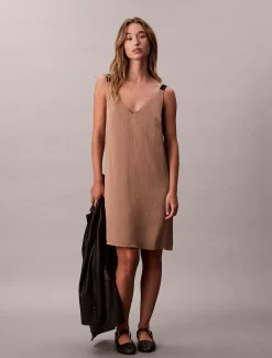 Calvin Klein Trägerkleid mit V-Ausschnitt^Damen Kleider & Röcke