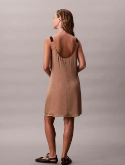 Calvin Klein Trägerkleid mit V-Ausschnitt^Damen Kleider & Röcke