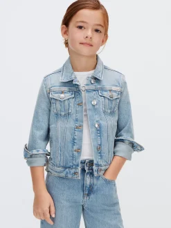 Calvin Klein Trucker-Jacke aus Denim^Kinder Kleidung|Jacken & MäntelFrisch Eingetroffen