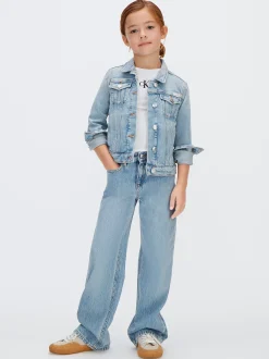 Calvin Klein Trucker-Jacke aus Denim^Kinder Kleidung|Jacken & MäntelFrisch Eingetroffen