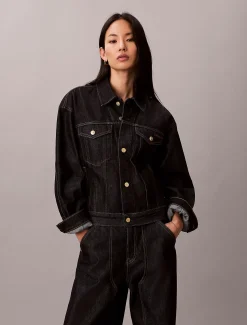 Calvin Klein Trucker-Jacke aus Denim - Lunar New Year^Herren Jeansjacken|JackenFrisch Eingetroffen