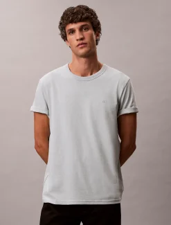 Calvin Klein T-Shirt aus Baumwoll-Hanf mit Monogramm^Herren T-shirts