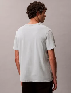 Calvin Klein T-Shirt aus Baumwoll-Hanf mit Monogramm^Herren T-shirts