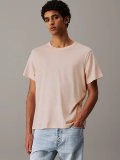 Calvin Klein T-Shirt aus Baumwoll-Hanf mit Monogramm^Herren T-shirts