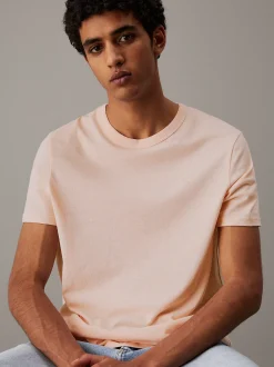 Calvin Klein T-Shirt aus Baumwoll-Hanf mit Monogramm^Herren T-shirts